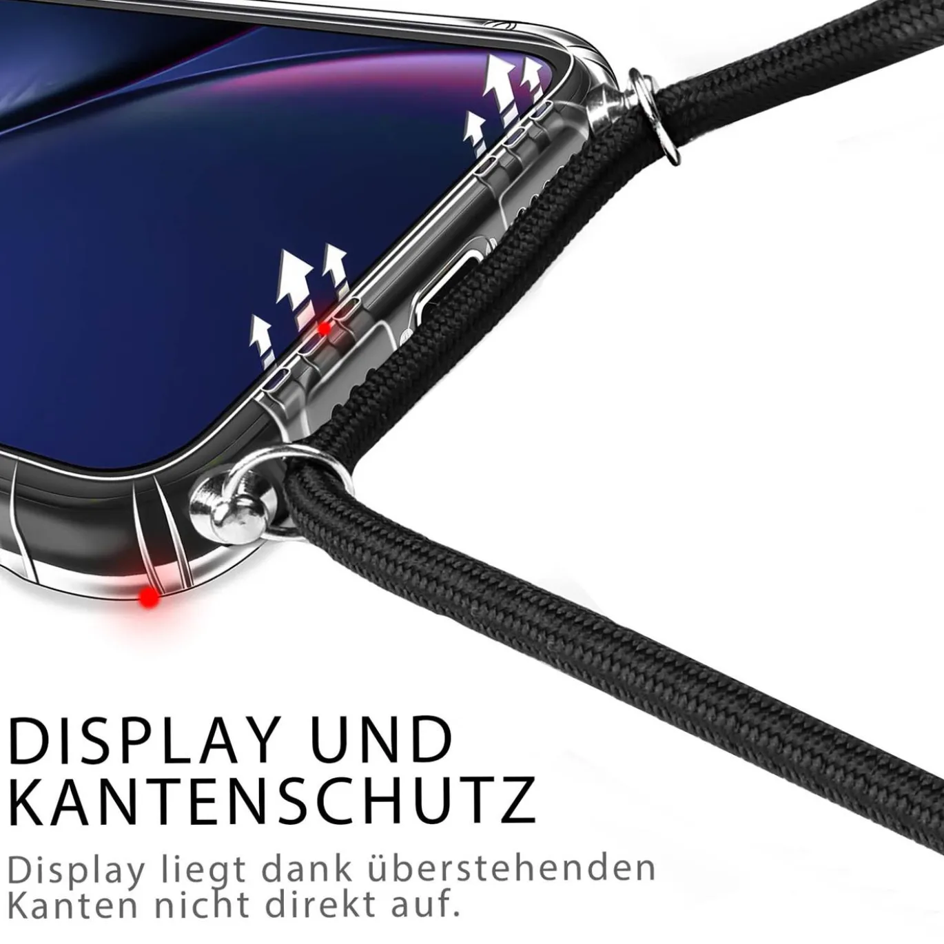 Samsung Galaxy A50 / A30s - Transparente Hülle mit Handykette