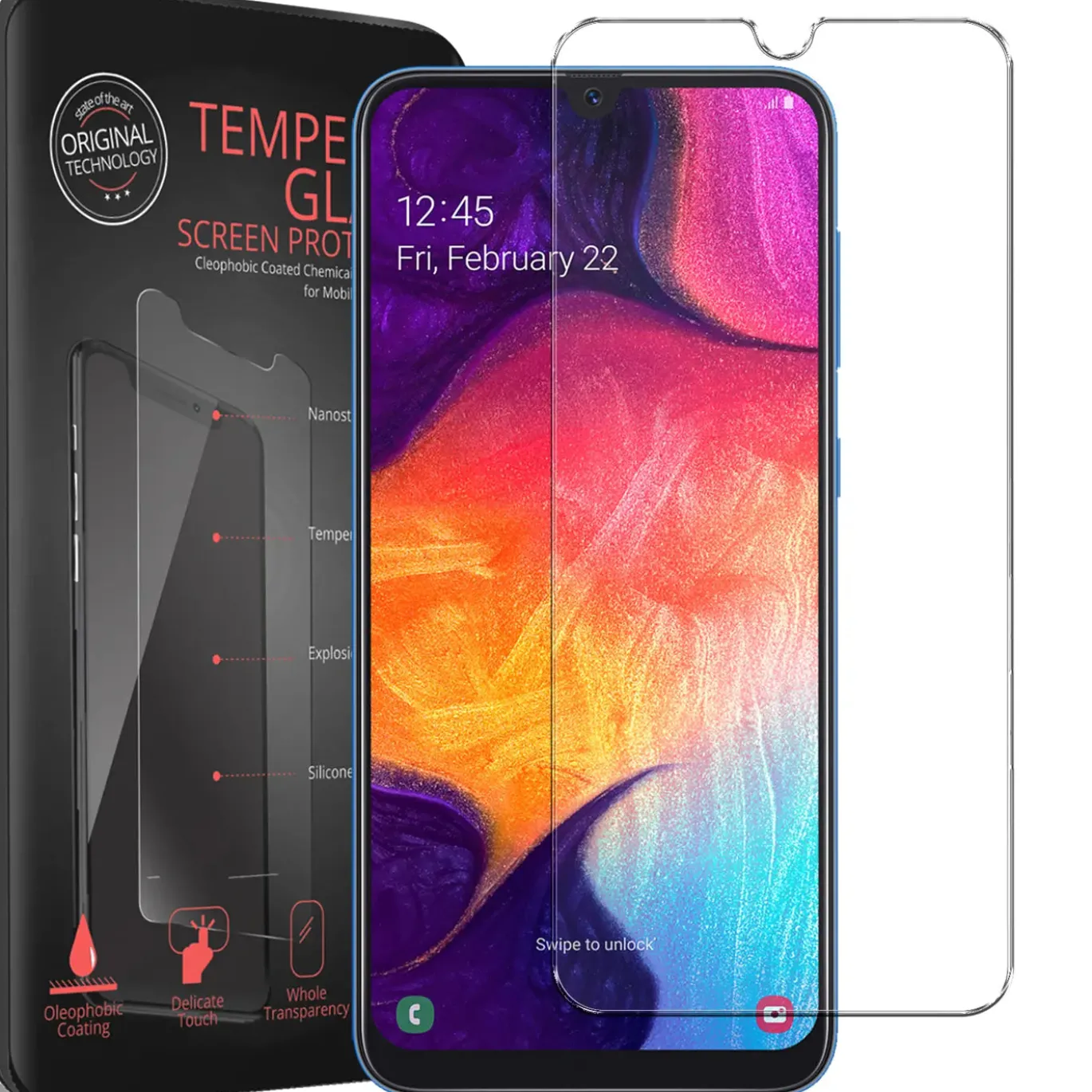 Samsung Galaxy A50 / A30s - 2x 9H Panzer Glasfolie, Displayfolie