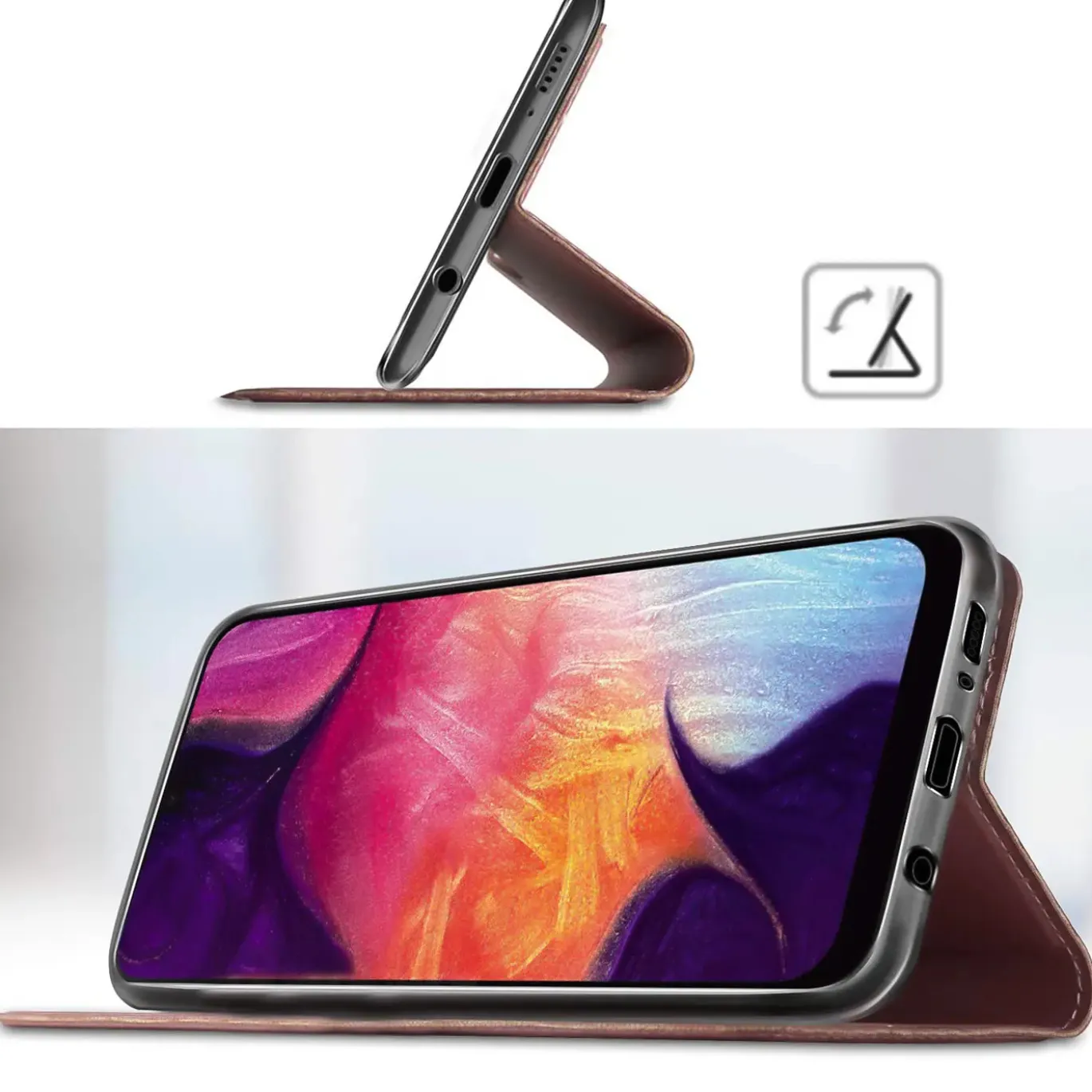 Samsung Galaxy A40 - Booklet Case mit Magnetverschluss