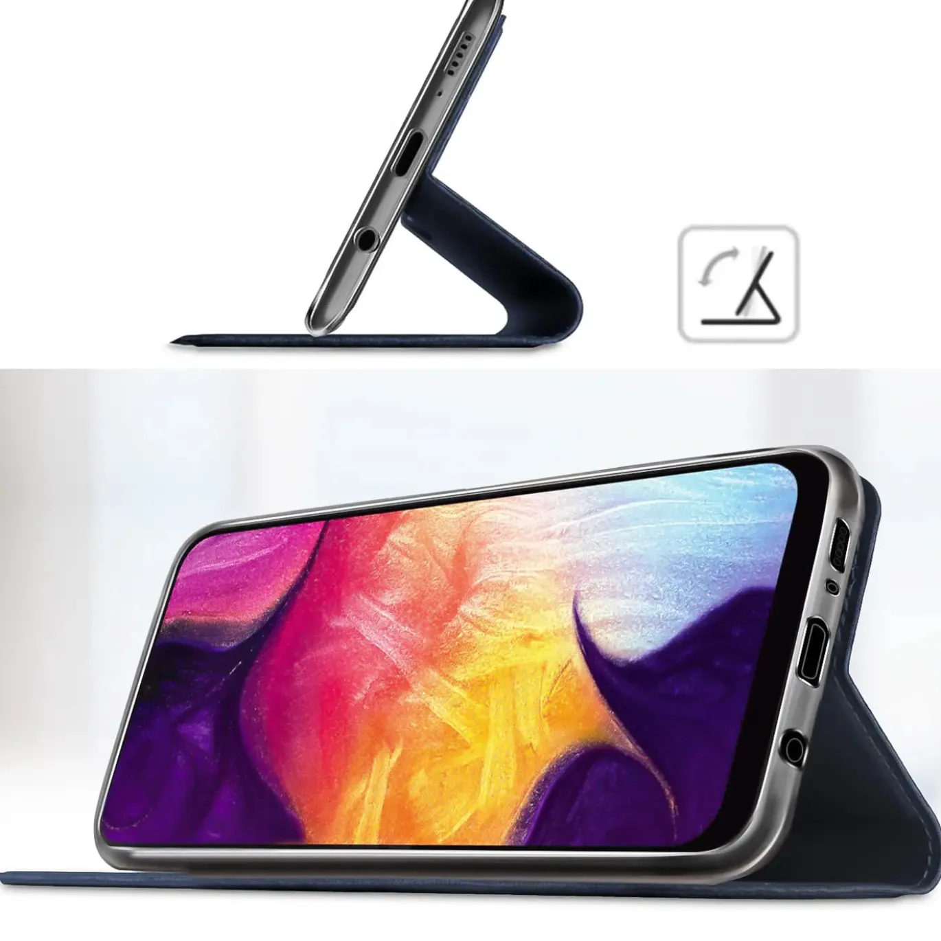 Samsung Galaxy A40 - Booklet Case mit Magnetverschluss