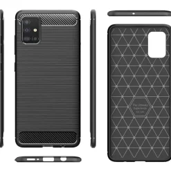 Samsung Galaxy A51 - Carbon Case Hülle, stoßfest