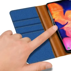 Samsung Galaxy A10 - Jeanslook Klapphülle mit Kartenfach
