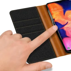 Samsung Galaxy A10 - Jeanslook Klapphülle mit Kartenfach