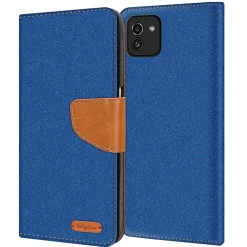 Samsung Galaxy A03 - Jeanslook Klapphülle mit Kartenfach