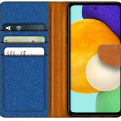 Samsung Galaxy A72 - Jeanslook Klapphülle mit Kartenfach