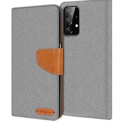 Samsung Galaxy A72 - Jeanslook Klapphülle mit Kartenfach