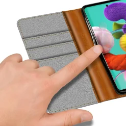 Samsung Galaxy A51 - Jeanslook Klapphülle mit Kartenfach