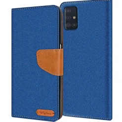Samsung Galaxy A51 - Jeanslook Klapphülle mit Kartenfach