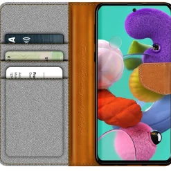 Samsung Galaxy A51 - Jeanslook Klapphülle mit Kartenfach