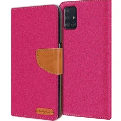 Samsung Galaxy A51 - Jeanslook Klapphülle mit Kartenfach