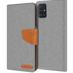 Samsung Galaxy A51 - Jeanslook Klapphülle mit Kartenfach