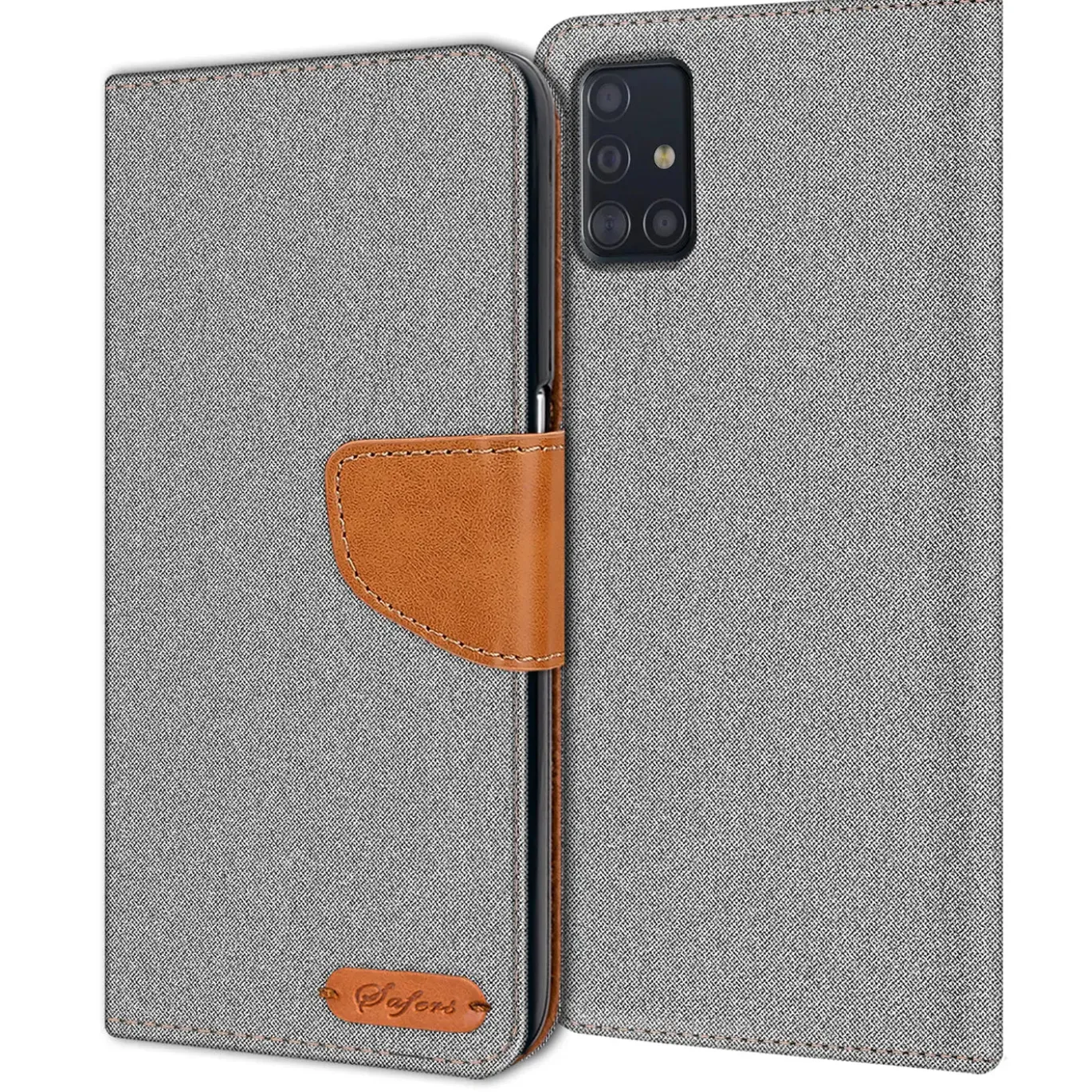 Samsung Galaxy A51 - Jeanslook Klapphülle mit Kartenfach