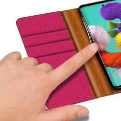 Samsung Galaxy A51 - Jeanslook Klapphülle mit Kartenfach