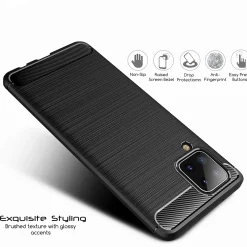 Samsung Galaxy A12 / M12 - Carbon Case Hülle, stoßfest