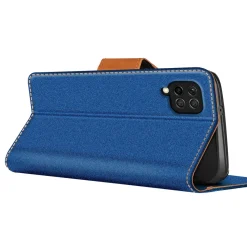 Samsung Galaxy A12 / M12 - Jeanslook Klapphülle mit Kartenfach