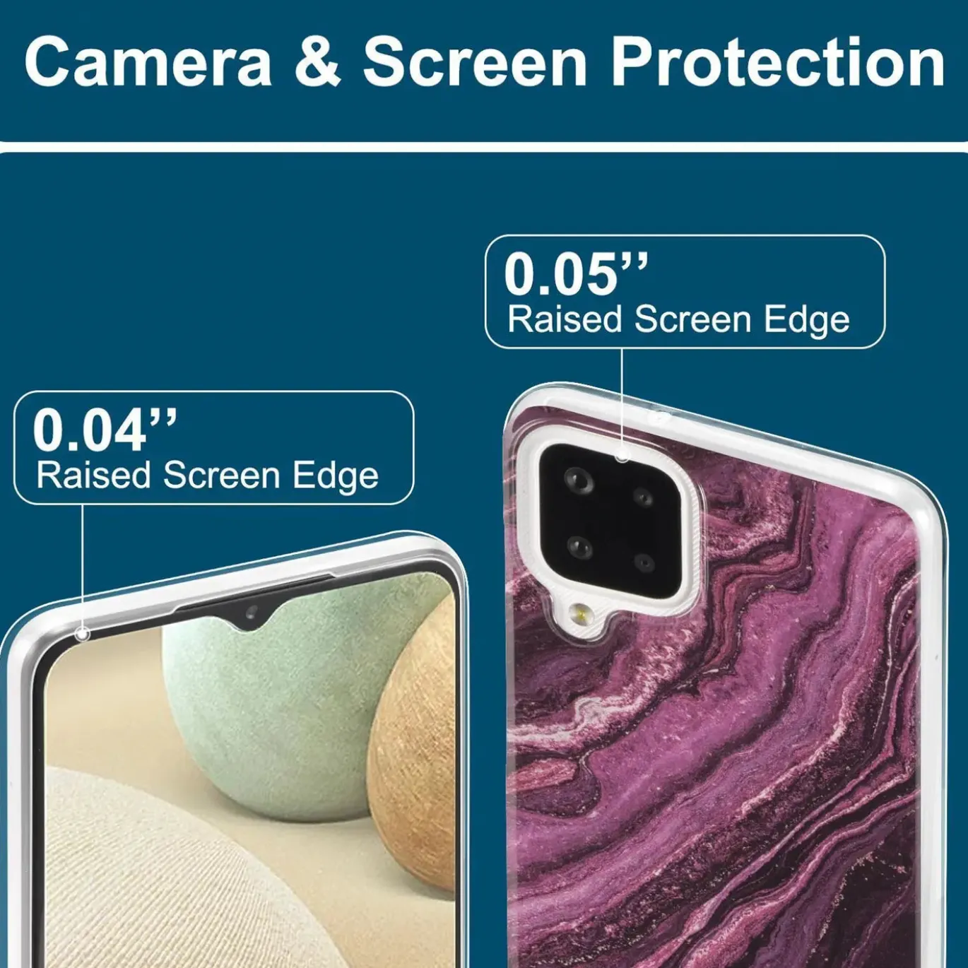 Samsung Galaxy A12 / M12 - Marmor & Sand Design Hülle