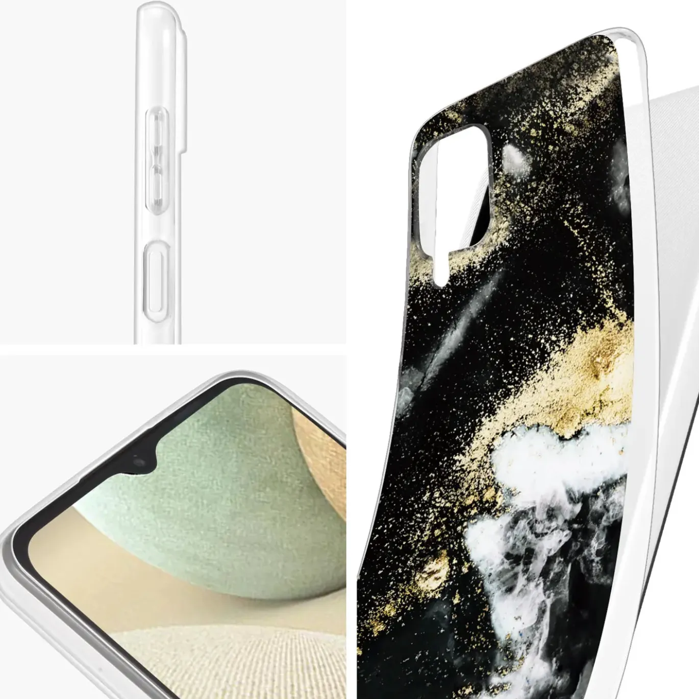 Samsung Galaxy A12 / M12 - Marmor & Sand Design Hülle
