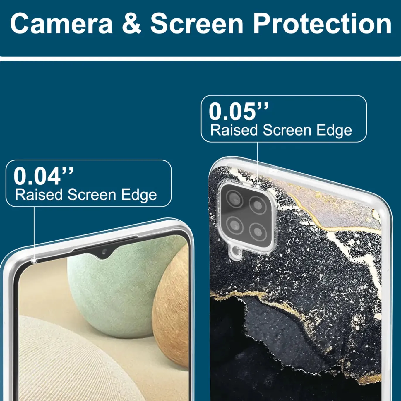 Samsung Galaxy A12 / M12 - Marmor & Sand Design Hülle