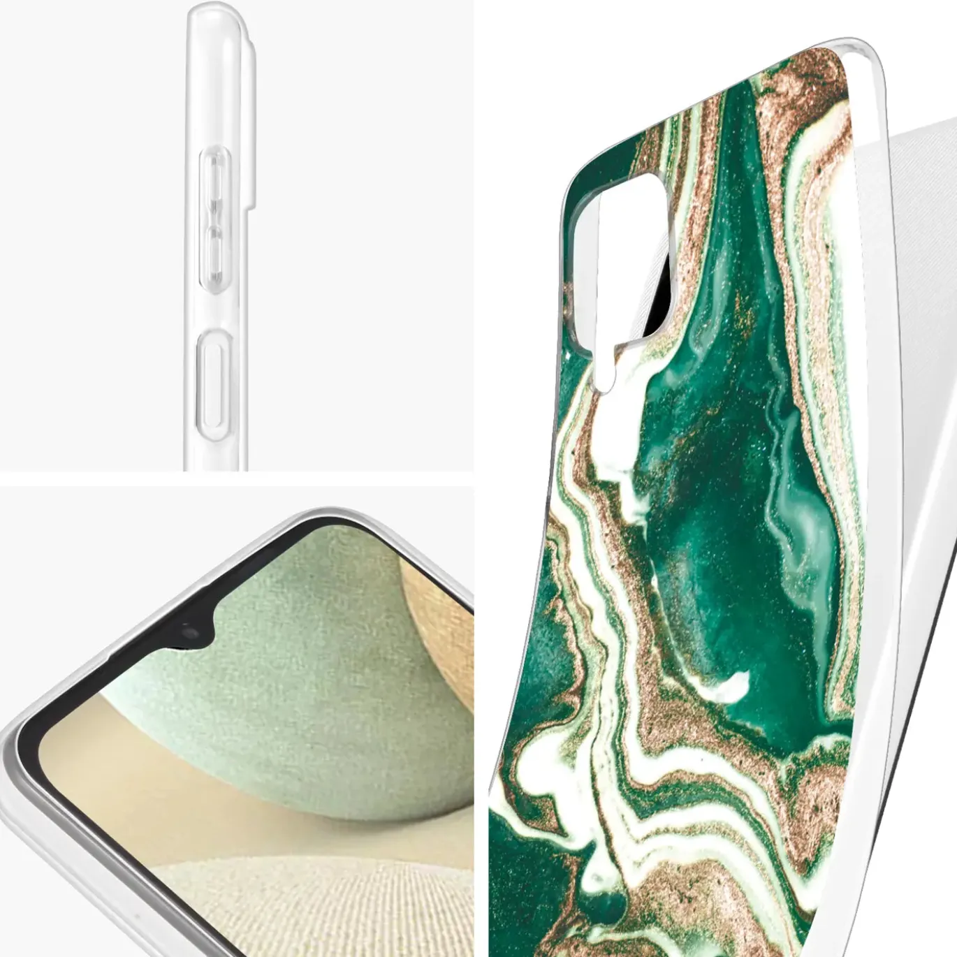 Samsung Galaxy A12 / M12 - Marmor & Sand Design Hülle