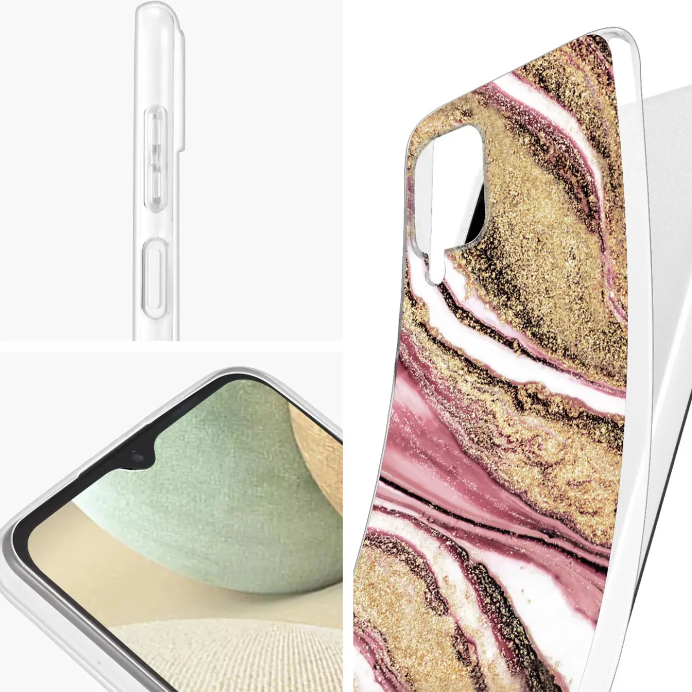 Samsung Galaxy A12 / M12 - Marmor & Sand Design Hülle