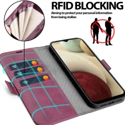Samsung Galaxy A12 / M12 - Robuste Klapphülle mit RFID Block