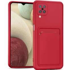 Samsung Galaxy A12 / M12 - Silikonhülle mit Kartenfach & Kameraschutz