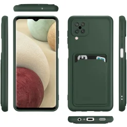 Samsung Galaxy A12 / M12 - Silikonhülle mit Kartenfach & Kameraschutz