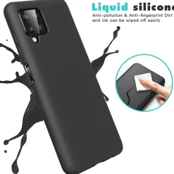 Samsung Galaxy A12 / M12 - Silikon Case mit Mikrofaser-Innenseite
