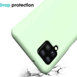 Samsung Galaxy A12 / M12 - Silikon Case mit Mikrofaser-Innenseite