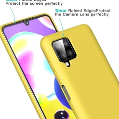 Samsung Galaxy A12 / M12 - Silikon Case mit Mikrofaser-Innenseite