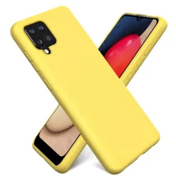Samsung Galaxy A12 / M12 - Silikon Case mit Mikrofaser-Innenseite