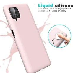 Samsung Galaxy A12 / M12 - Silikon Case mit Mikrofaser-Innenseite