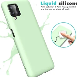 Samsung Galaxy A12 / M12 - Silikon Case mit Mikrofaser-Innenseite