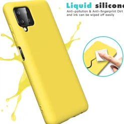 Samsung Galaxy A12 / M12 - Silikon Case mit Mikrofaser-Innenseite