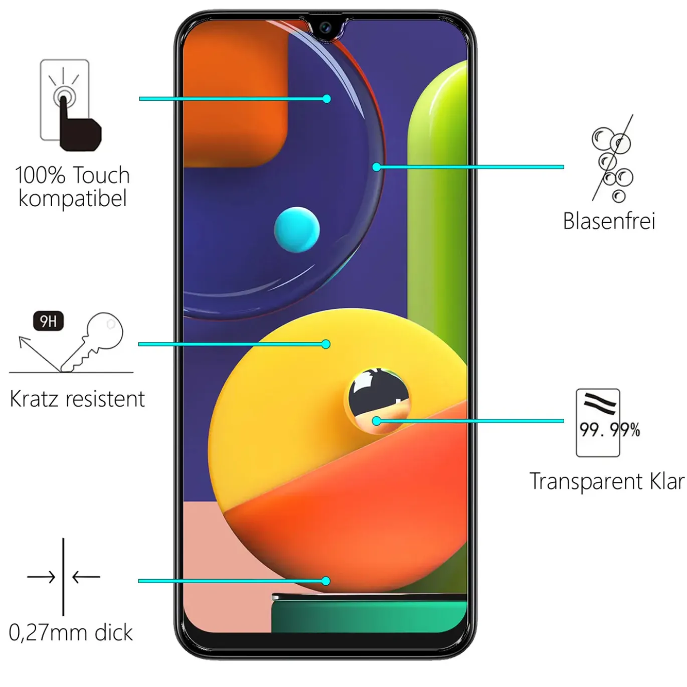 Samsung Galaxy A12 / M12 - 2x 9H Panzer Glasfolie, Displayfolie