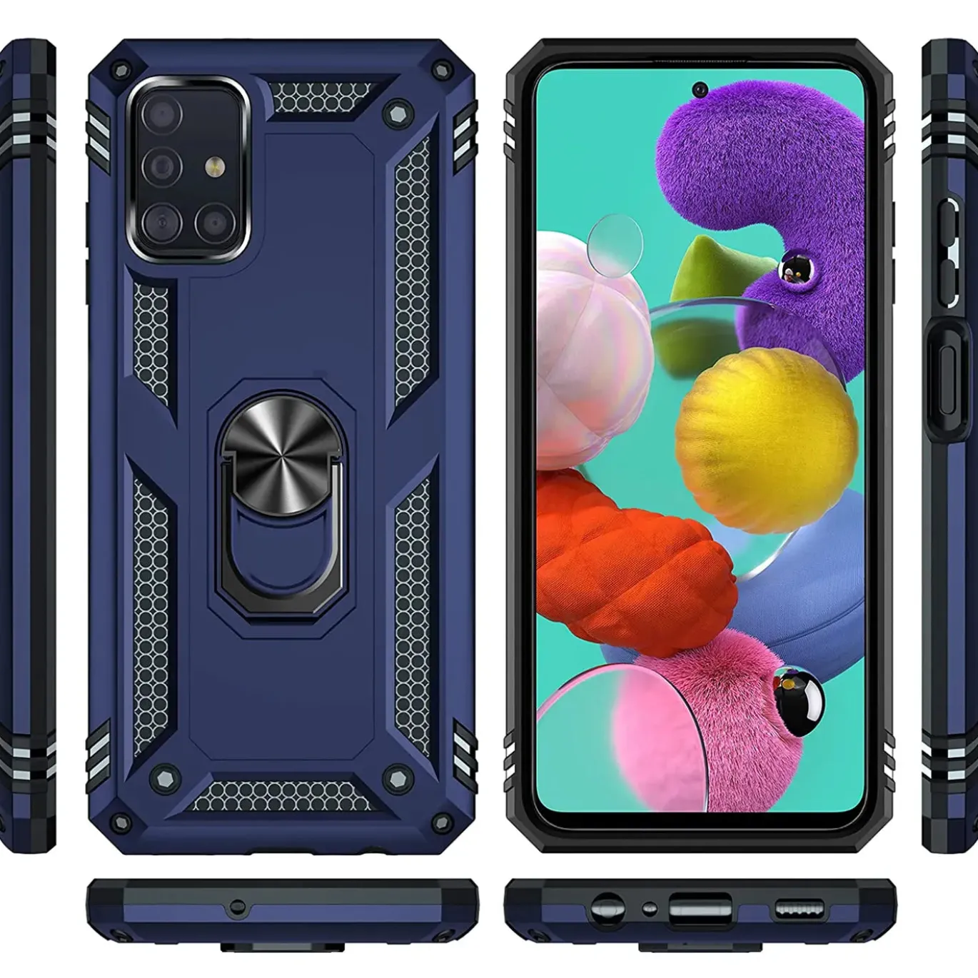 Samsung Galaxy A51 - Outdoor Hardcase mit Ringhalter
