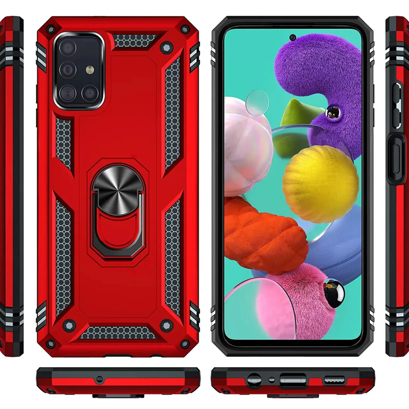 Samsung Galaxy A51 - Outdoor Hardcase mit Ringhalter