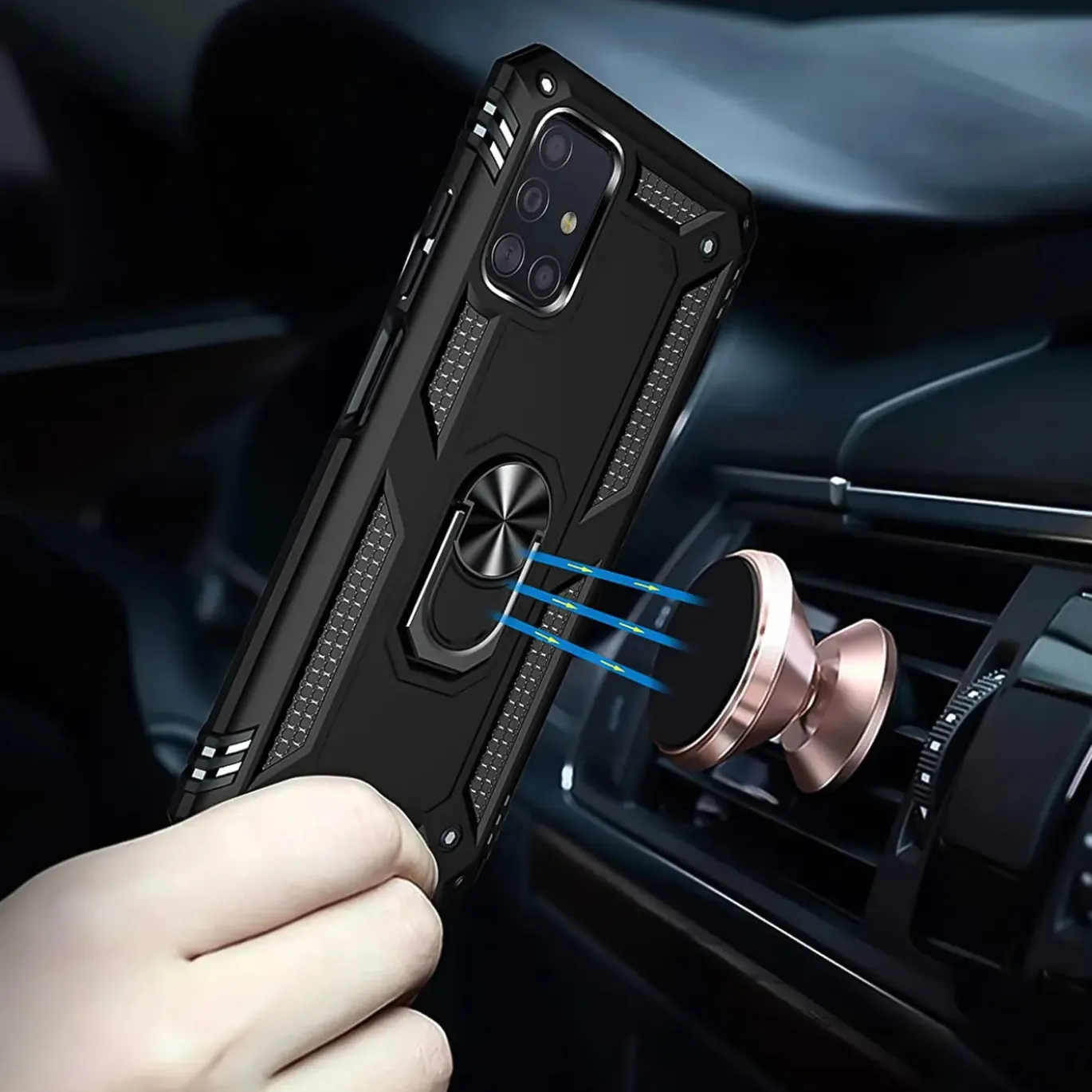 Samsung Galaxy A51 - Outdoor Hardcase mit Ringhalter