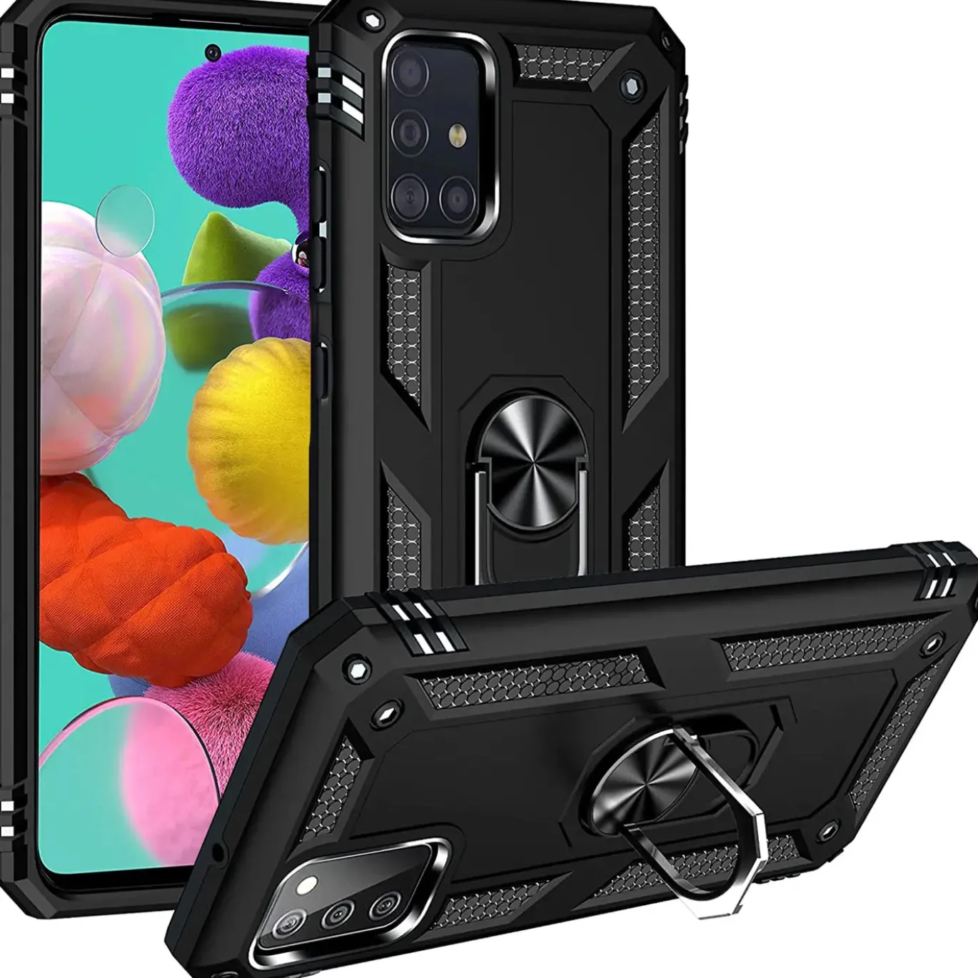 Samsung Galaxy A51 - Outdoor Hardcase mit Ringhalter