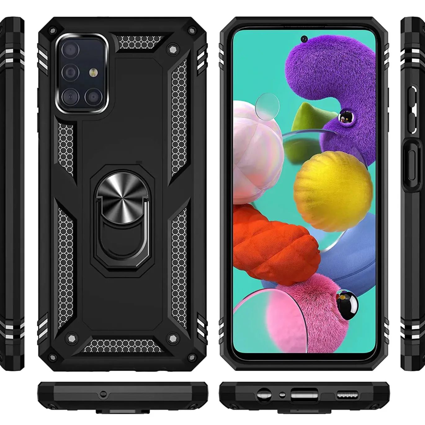 Samsung Galaxy A51 - Outdoor Hardcase mit Ringhalter