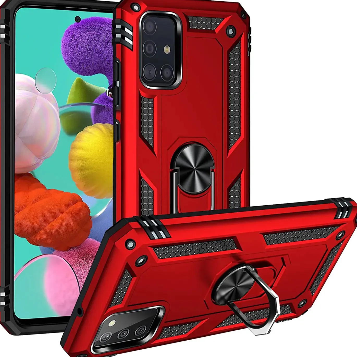 Samsung Galaxy A51 - Outdoor Hardcase mit Ringhalter