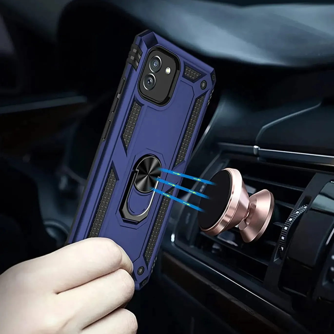 Samsung Galaxy A03 - Outdoor Hardcase mit Ringhalter