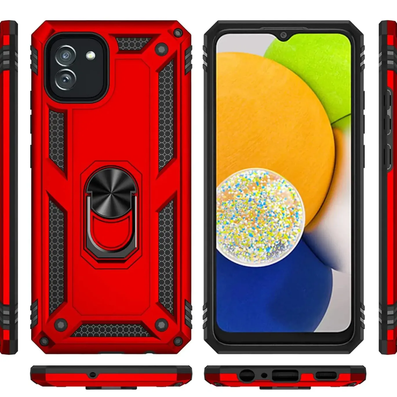 Samsung Galaxy A03 - Outdoor Hardcase mit Ringhalter