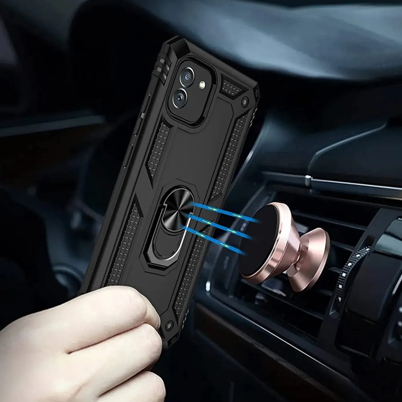 Samsung Galaxy A03 - Outdoor Hardcase mit Ringhalter