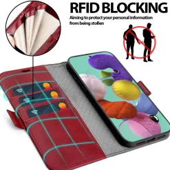 Samsung Galaxy A51 - Robuste Klapphülle mit RFID Block