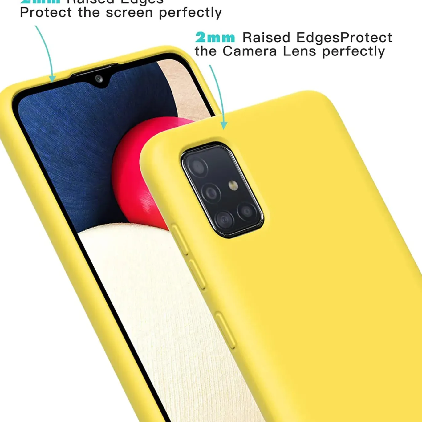 Samsung Galaxy A51 - Silikon Case mit Mikrofaser-Innenseite
