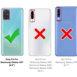 Samsung Galaxy A51 - Silikonhülle mit Kartenfach & Kameraschutz