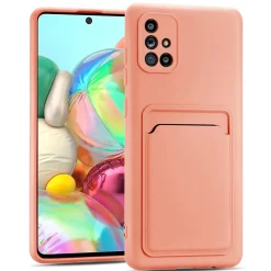 Samsung Galaxy A51 - Silikonhülle mit Kartenfach & Kameraschutz