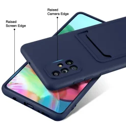 Samsung Galaxy A51 - Silikonhülle mit Kartenfach & Kameraschutz