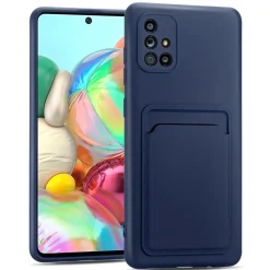 Samsung Galaxy A51 - Silikonhülle mit Kartenfach & Kameraschutz